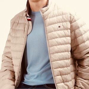 Tommy Hilfiger Men's Beige Quilted Jacket